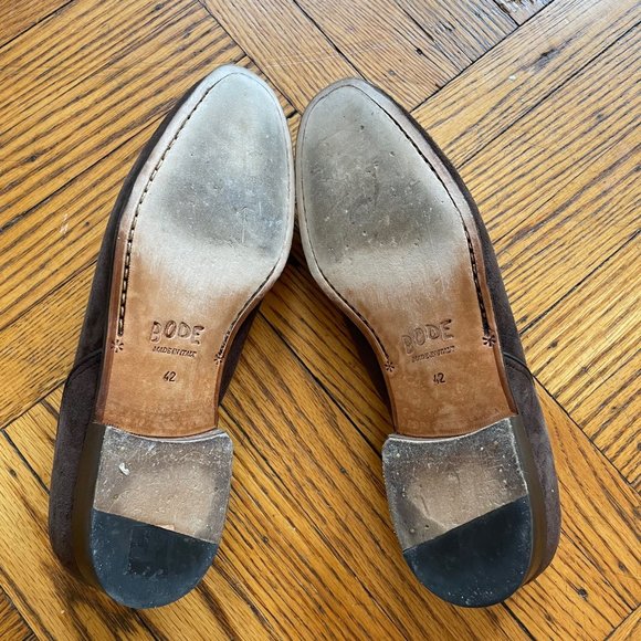 Bode Brown Suede Slippers, size 42 - Picture 8 of 9
